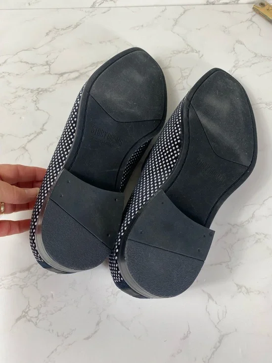 Black Studded Men's Slip-On Loafers with Crest Accent and studs - Picture 3 of 4